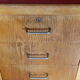 Vintage 50's 60's. Office in oak and red moleskine. TBE