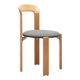 Bruno Rey chair by Kusch & Co upholstered in anthracite grey and beech