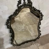 Grand miroir en laiton 1930/40