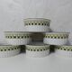 6 old ramekins porcelain checkerboard decoration