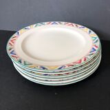 Six Villeroy and Boch Indian Look dessert plates