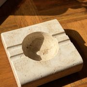 Travertine ashtray — DLG Fratelli Mannelli 70s