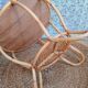 Table basse ronde en rotin vintage