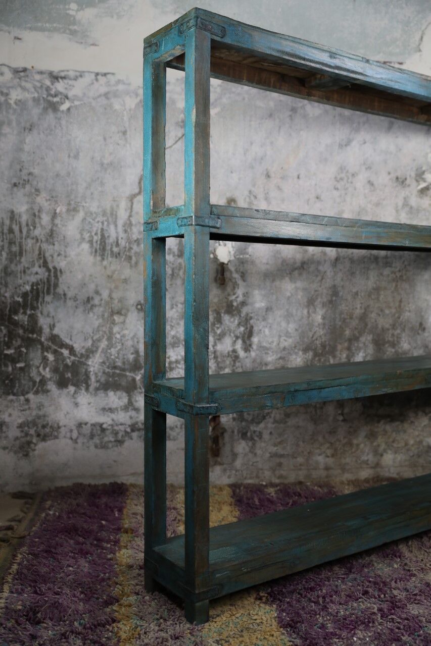 Shelf 4 shelves blue patina