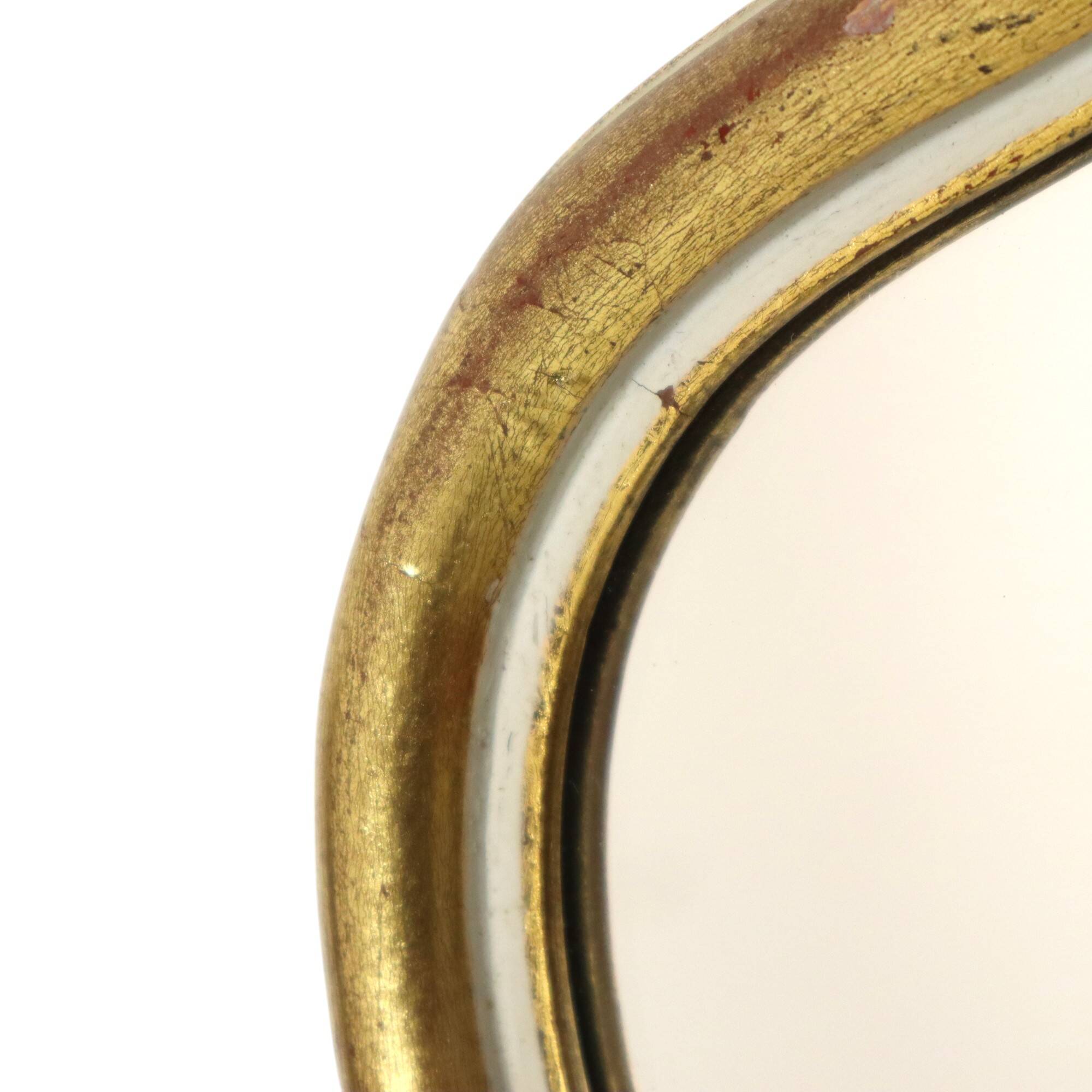 Vintage Classic Gold Leaf Gilded Mirror Belgium Cavos Baroque