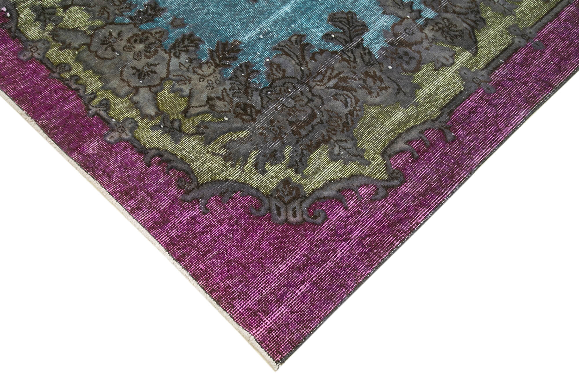 Hand-Knotted Antique Turkish 1980s 164 cm x 275 cm Purple Carpet