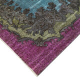 Hand-Knotted Antique Turkish 1980s 164 cm x 275 cm Purple Carpet
