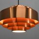 Copper Pendant by Jo Hammerborg for Fog & Morup, 1960s