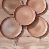 Set of five plates in sandstone