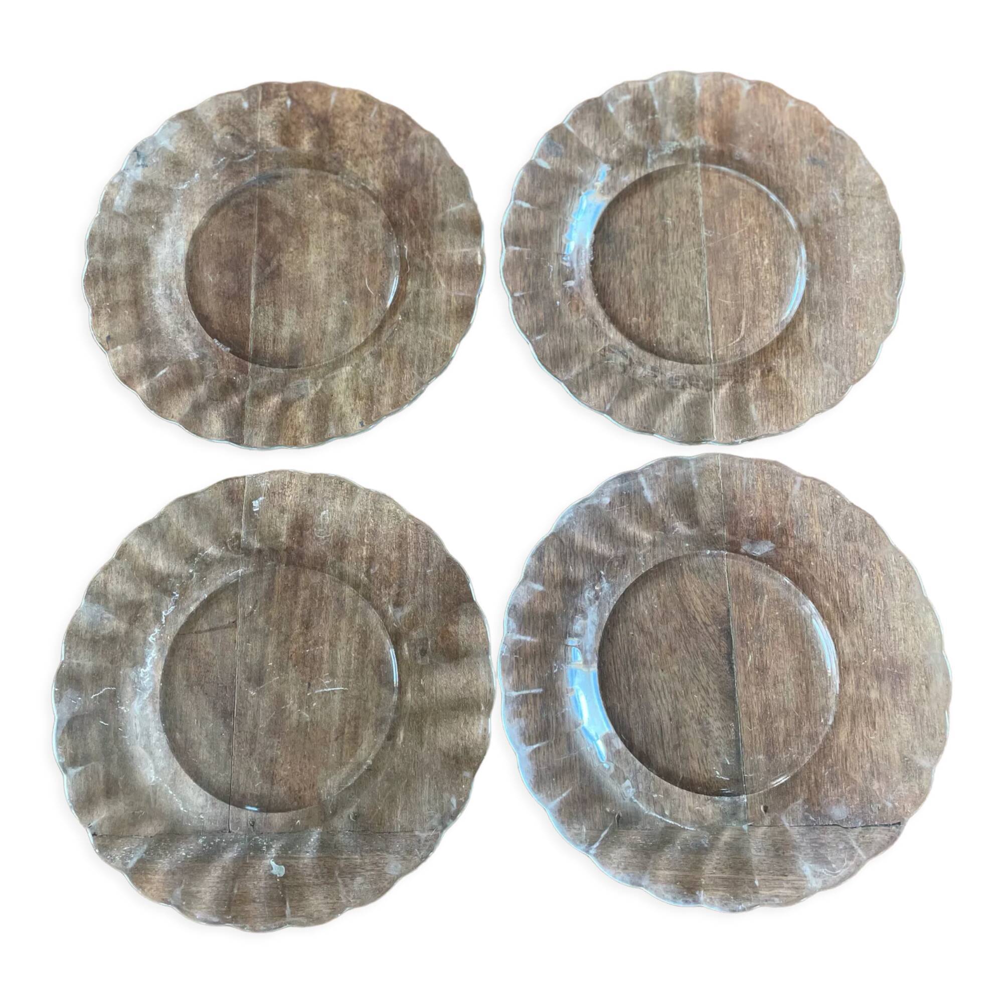 Ensemble de 4 assiettes plates Duralex Marguerite