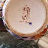 Set of 2 vases with Gien peonies handles