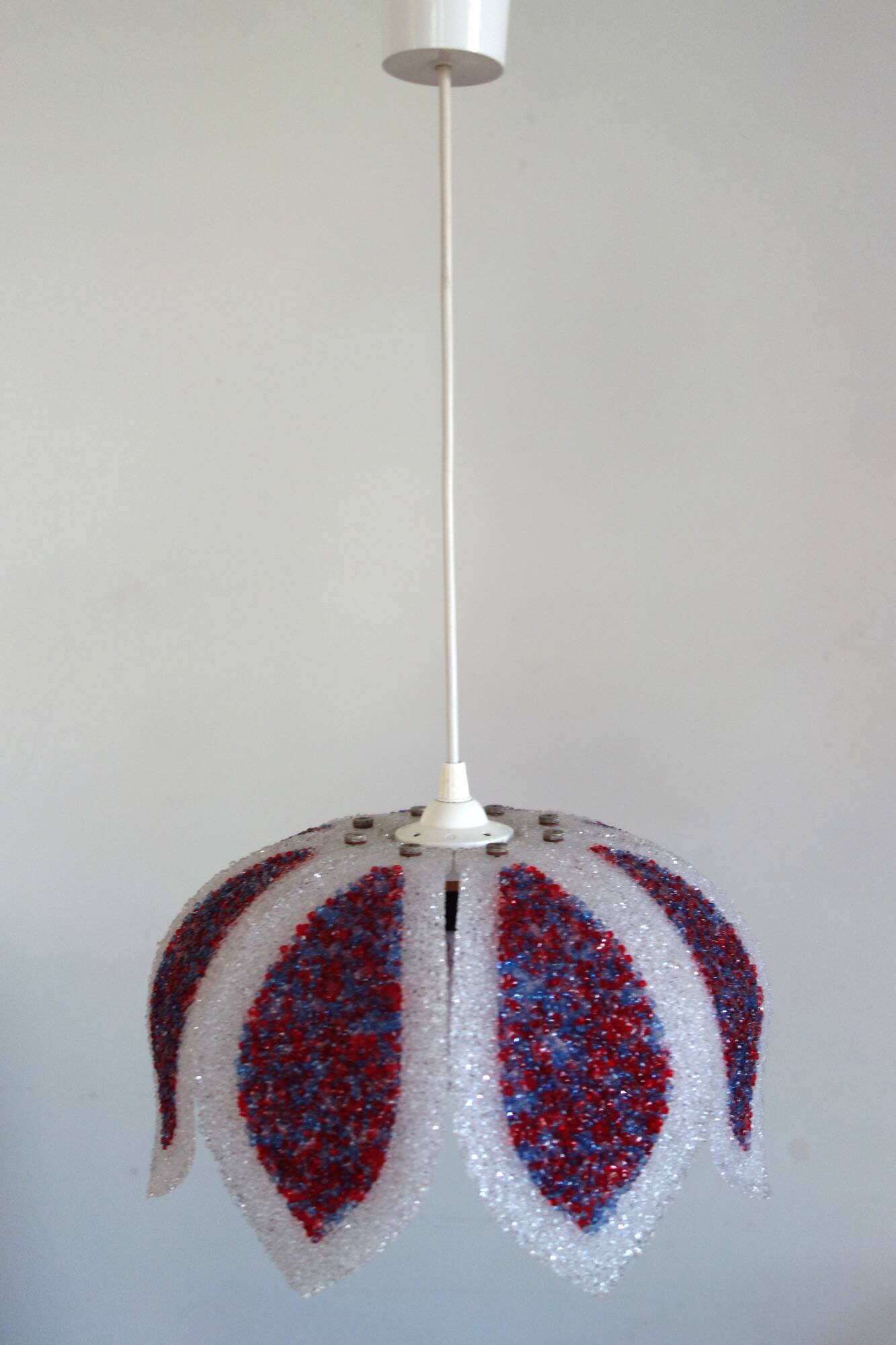 Vintage 70s perspex pendant light