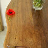 Louis XV style console living room table in walnut