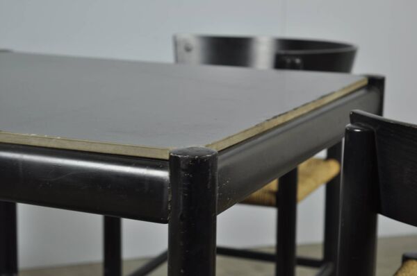 Fritz Hansen / ensemble de salle à manger scandinave en papercord (5) / mogens lassen / danemark années 1960