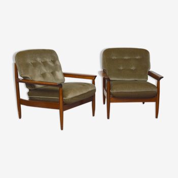 Pair of scandinavian armchairs, 1960