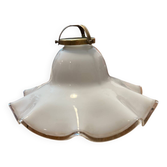 Vintage lace opaline pendant light
