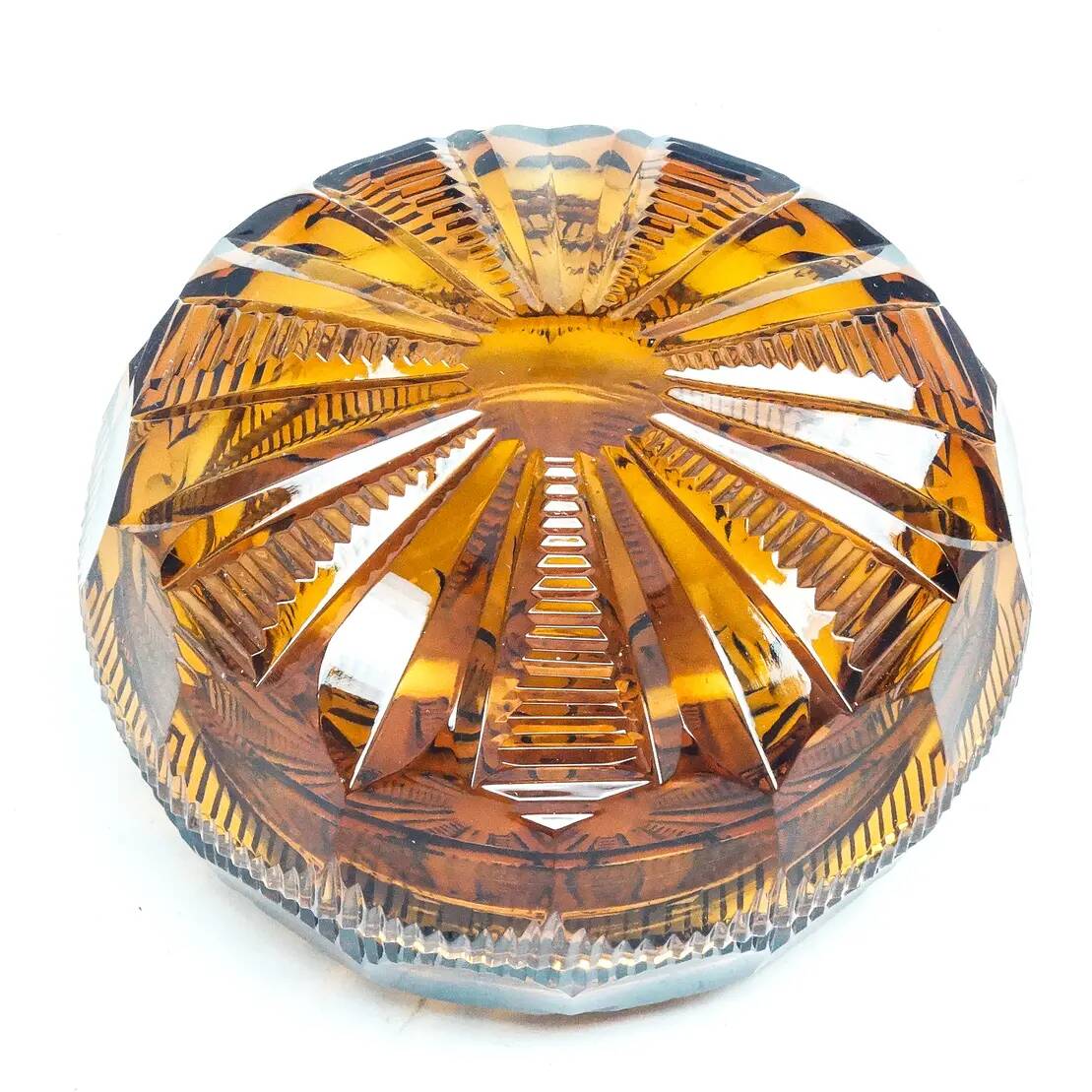 Art Deco bonbonniere, crystal, Moser, Czechoslovakia, 1930s