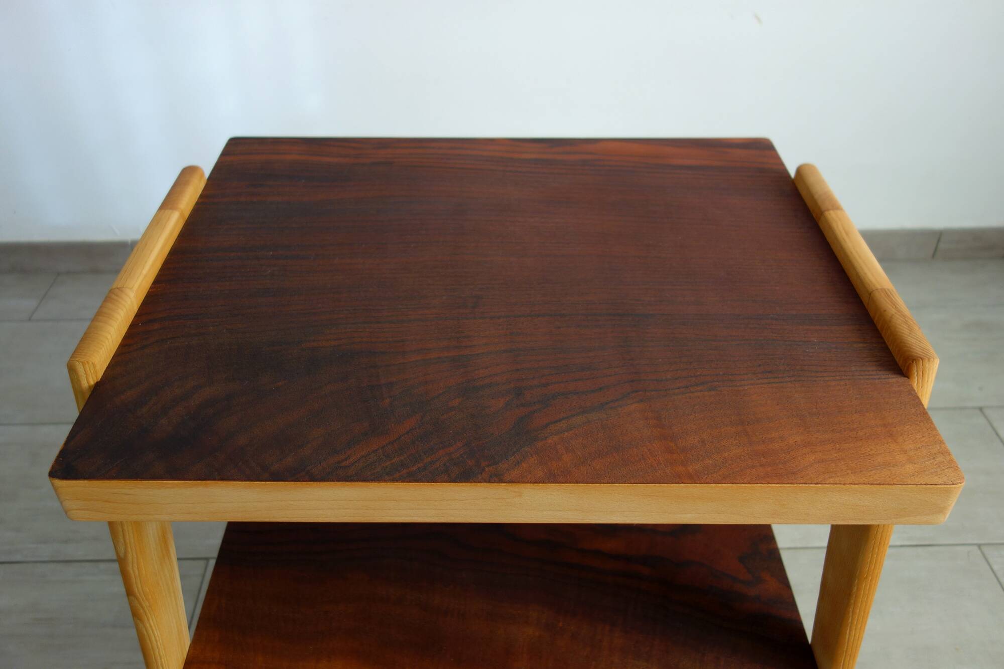 2-tier wooden coffee table from the 50s and 60s