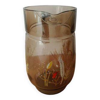Vintage glass carafe pitcher