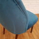 Armchair in velvet with stained beech legs, 60s
