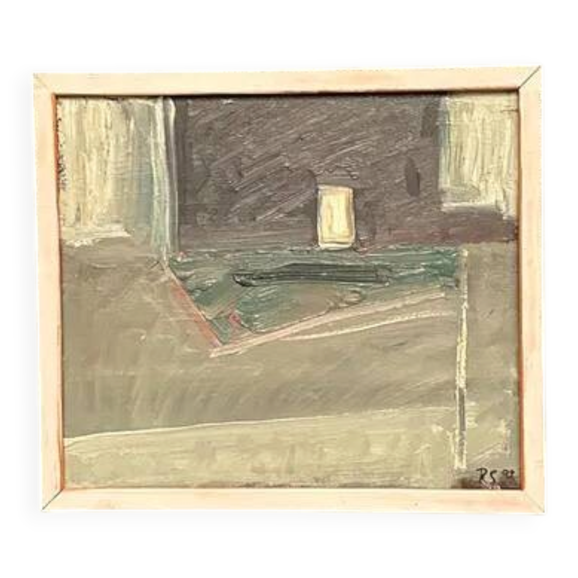 Original Swedish Oil on Hardboard – “Still Life” by Robert Svensson (1963–2016) – Signed – Vintage & Framed – 32.5 × 28.5 cm