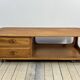 Coffee table / storage unit in solid elm ERCOL Minerva 1980s