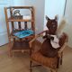 Small vintage rack in rattan