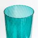 Large vintage Murano glass vase in petrol blue.