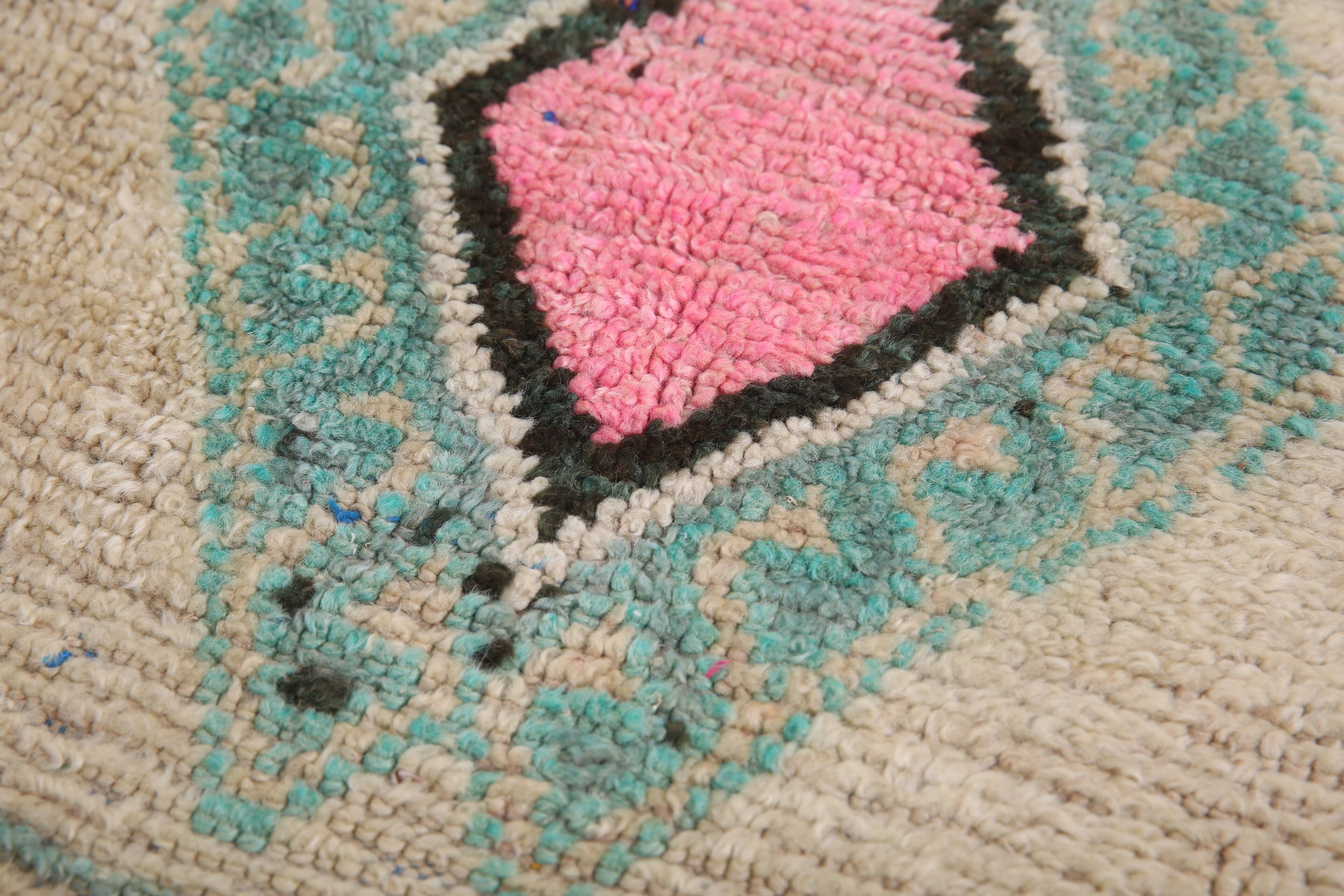Vintage Moroccan Rug 137 x 266 cm - Berber Rug - Handmade Wool Rug Bohemian