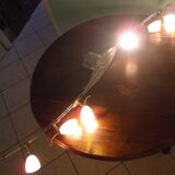 "Paulmann" 1m40 design hanging 6 lights anodized aluminium - 70s