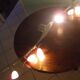 "Paulmann" 1m40 design hanging 6 lights anodized aluminium - 70s