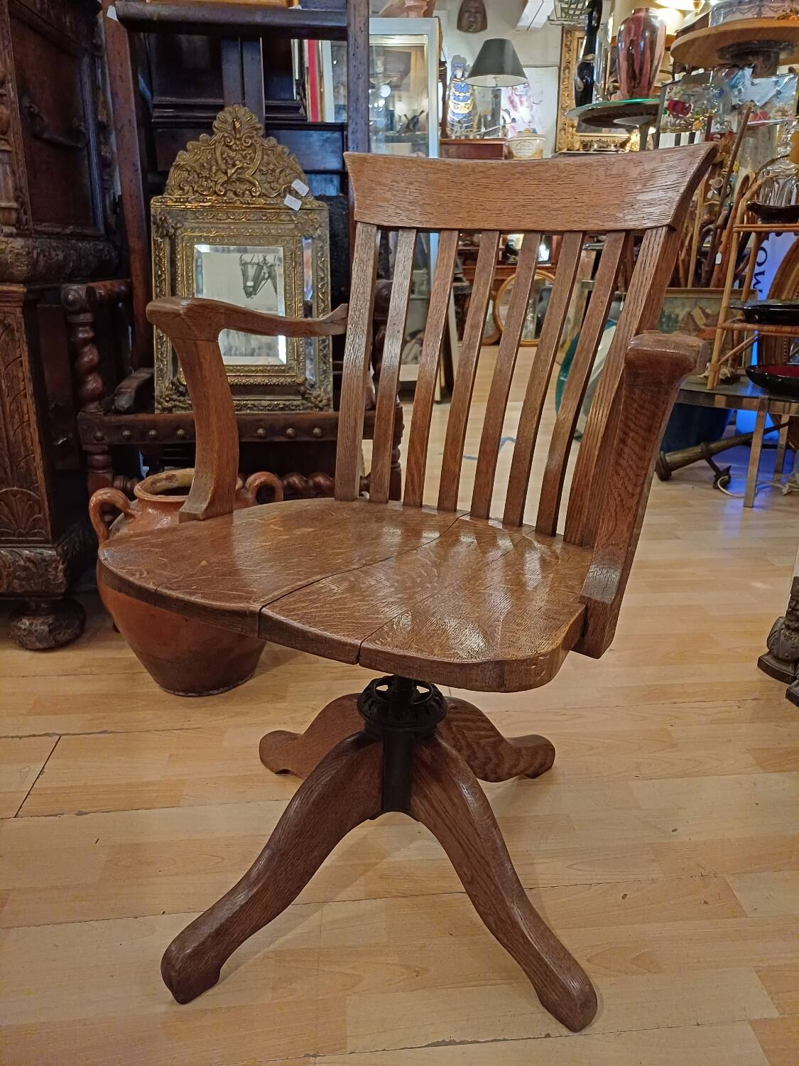 Fauteuil de bureau système à bascule américain 1930, 1940