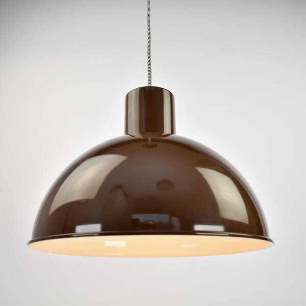 Midi Bunker Fog & Mørup Pendant Light Mid Century Modern Jo Hammerborg | Chocolate Brown Ceiling Light Vintage 70s Retro Danish Scandinavian