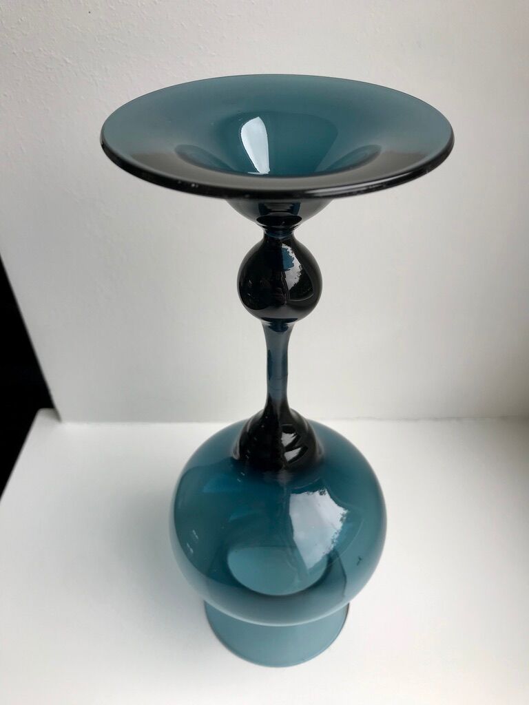 Design vase in smoked glass 70s