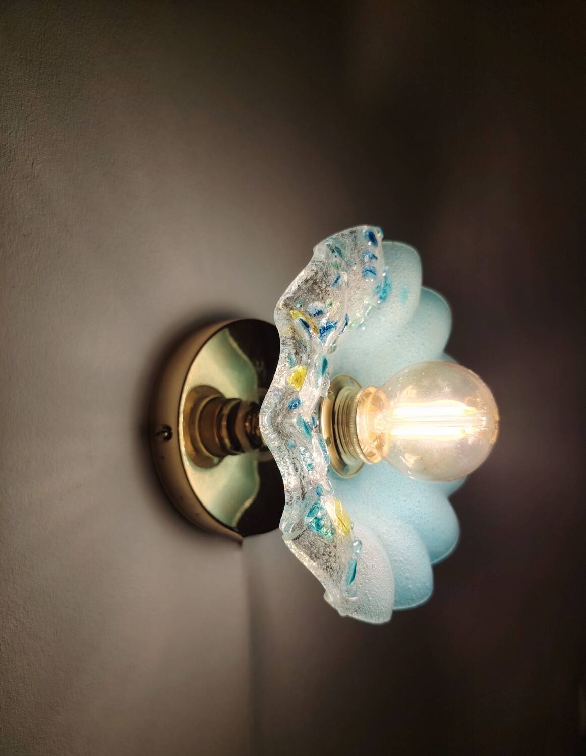 Murano flower wall light