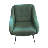 Fauteuil vert vintage rétro 50/60
