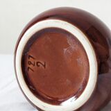 4 pieces mismatched set in brown earthenware 40s 50s vintage