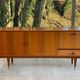 Buffet enfilade scandinave bois massif et palissandre  laquée 220cm 1960