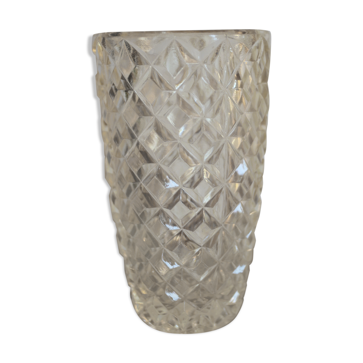 vase en verre effets diamants Selency