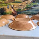 Set of 5 plates caps Longchamp sandstone aspect