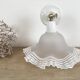 Tulip wall lamp glass collar and porcelain base