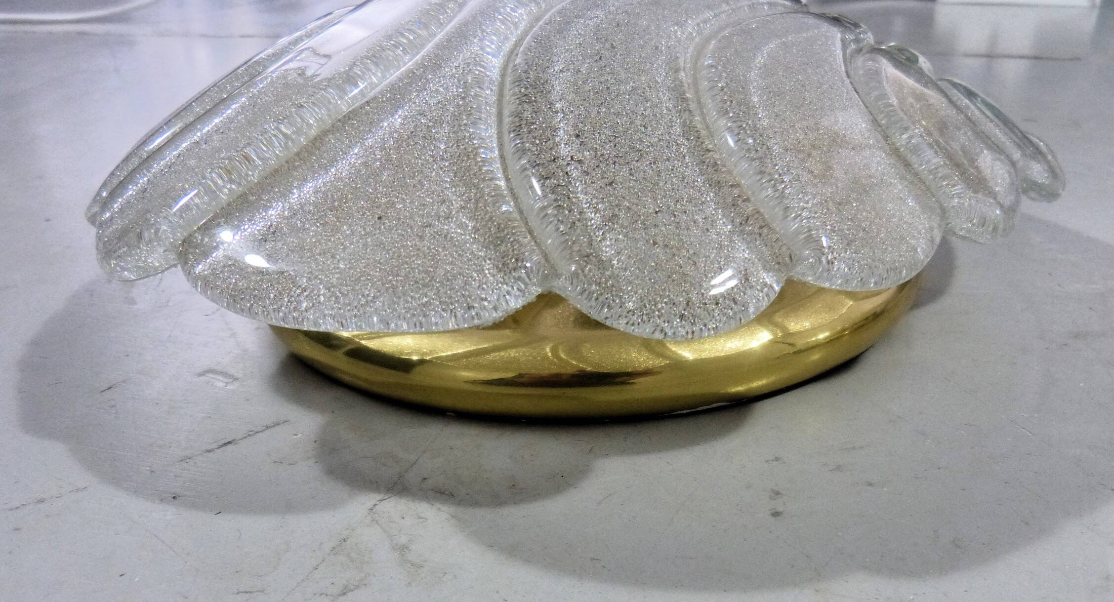 Set of 2 Murano glass wall lamps by Hillebrand 1960’s