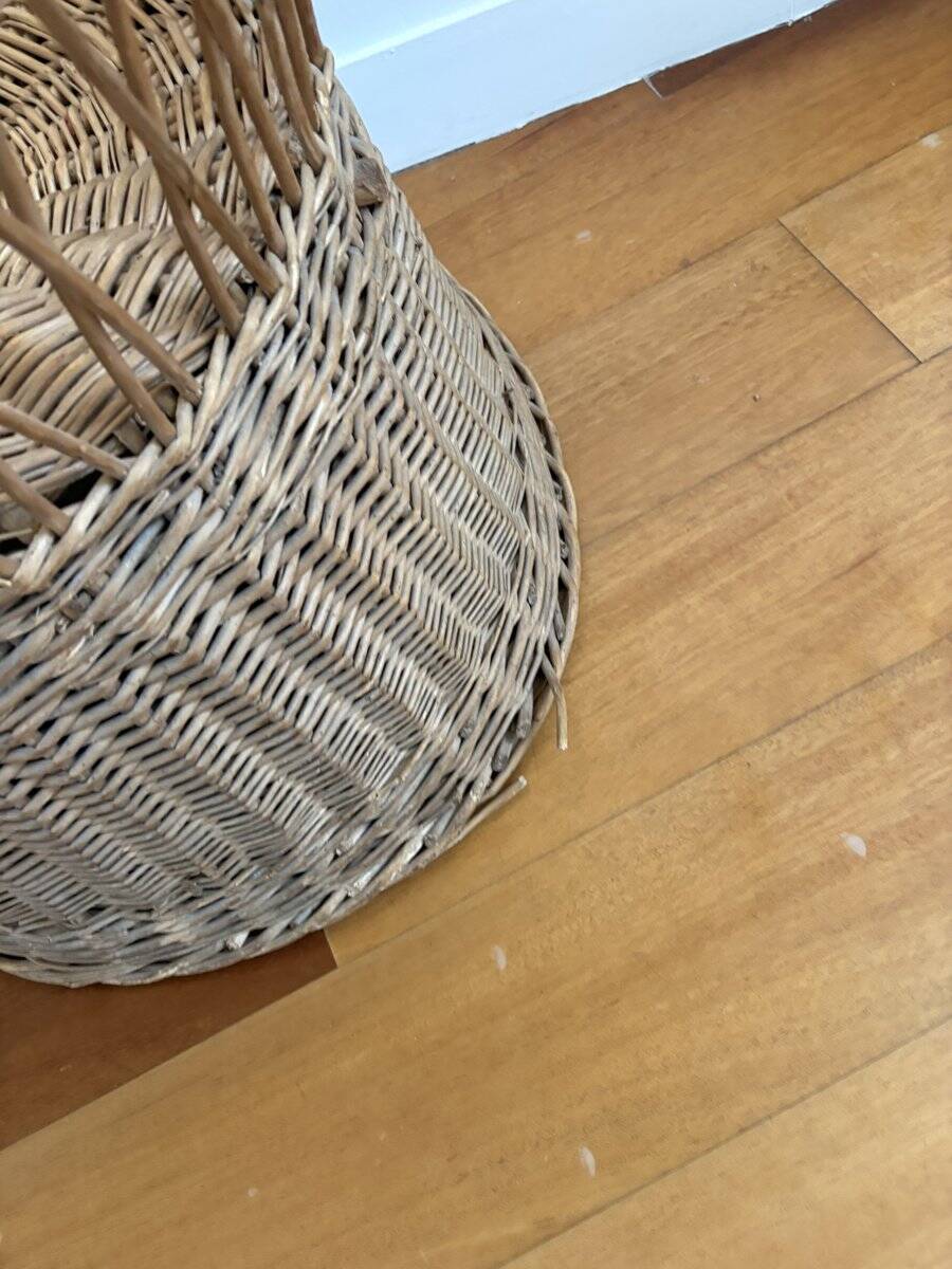 Chaise corbeille en rotin tressé