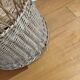 Chaise corbeille en rotin tressé