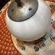 Bauhaus pendant lamp - opaline and metal