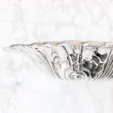 Coupe ronde décorative en métal argenté australien