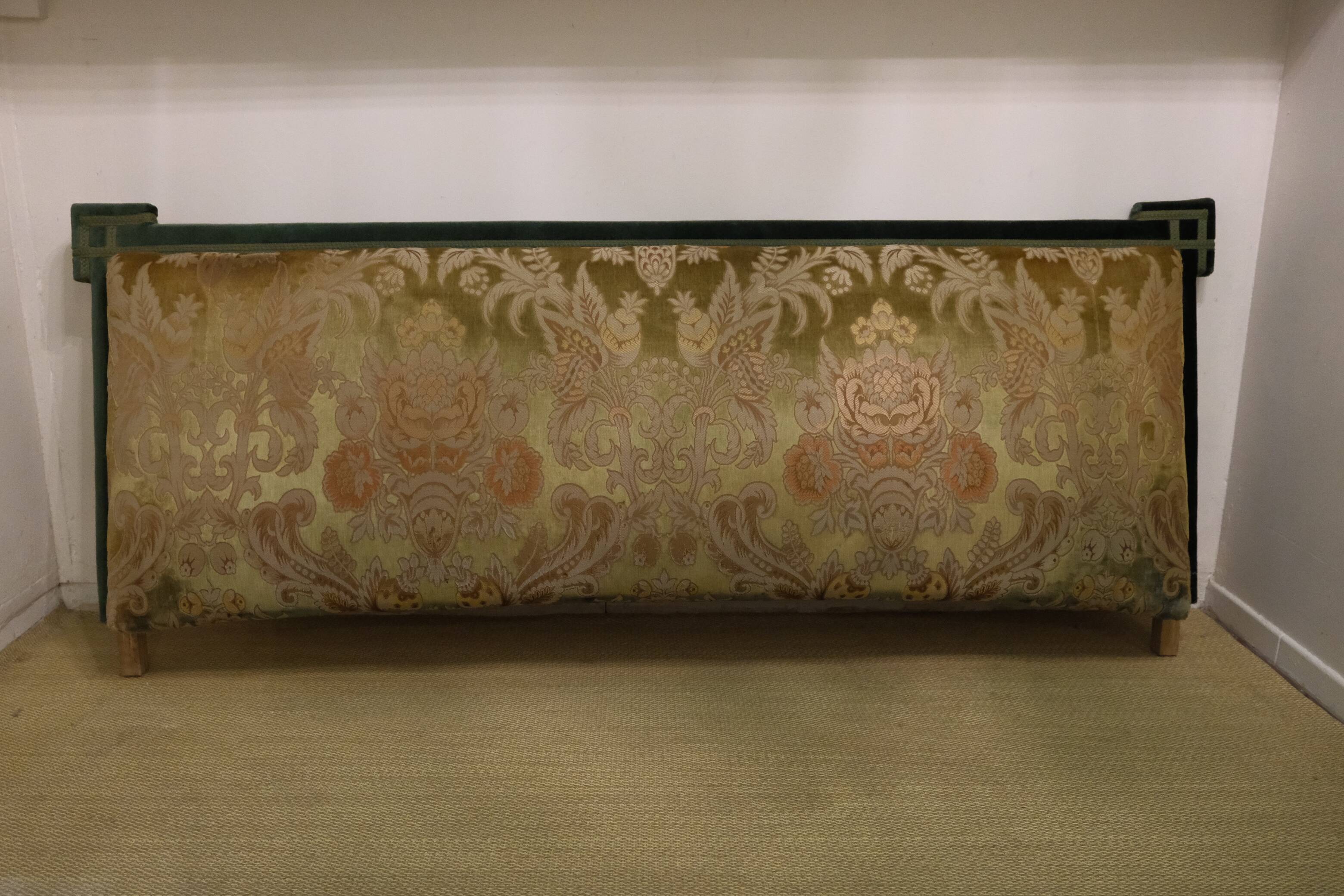 German Art Nouveau sofa bed c.1900 – green velvet