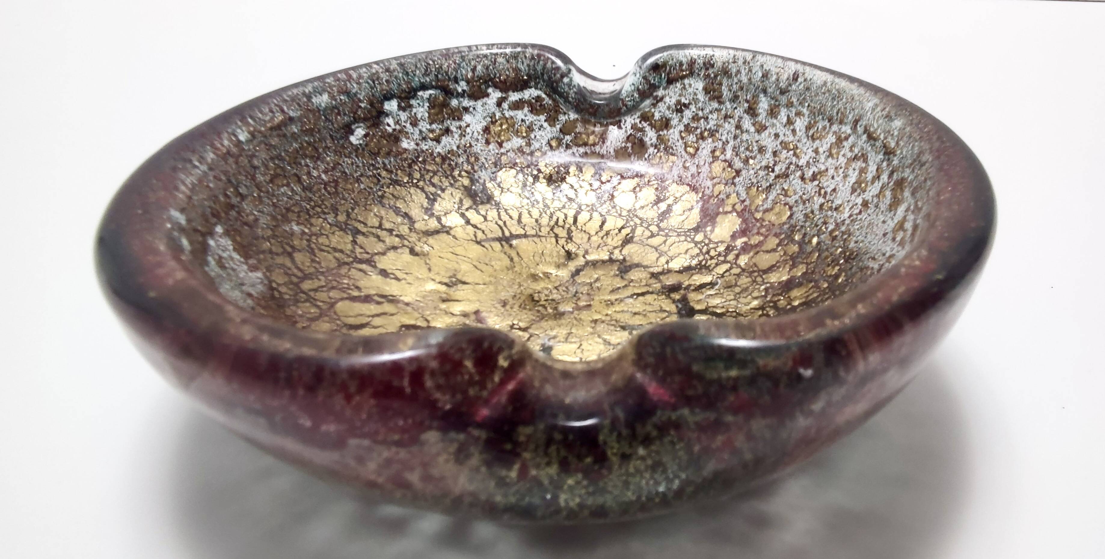 Purple Murano Glass Ashtray-Catchall by Ercole Barovier mod. "Porpora"