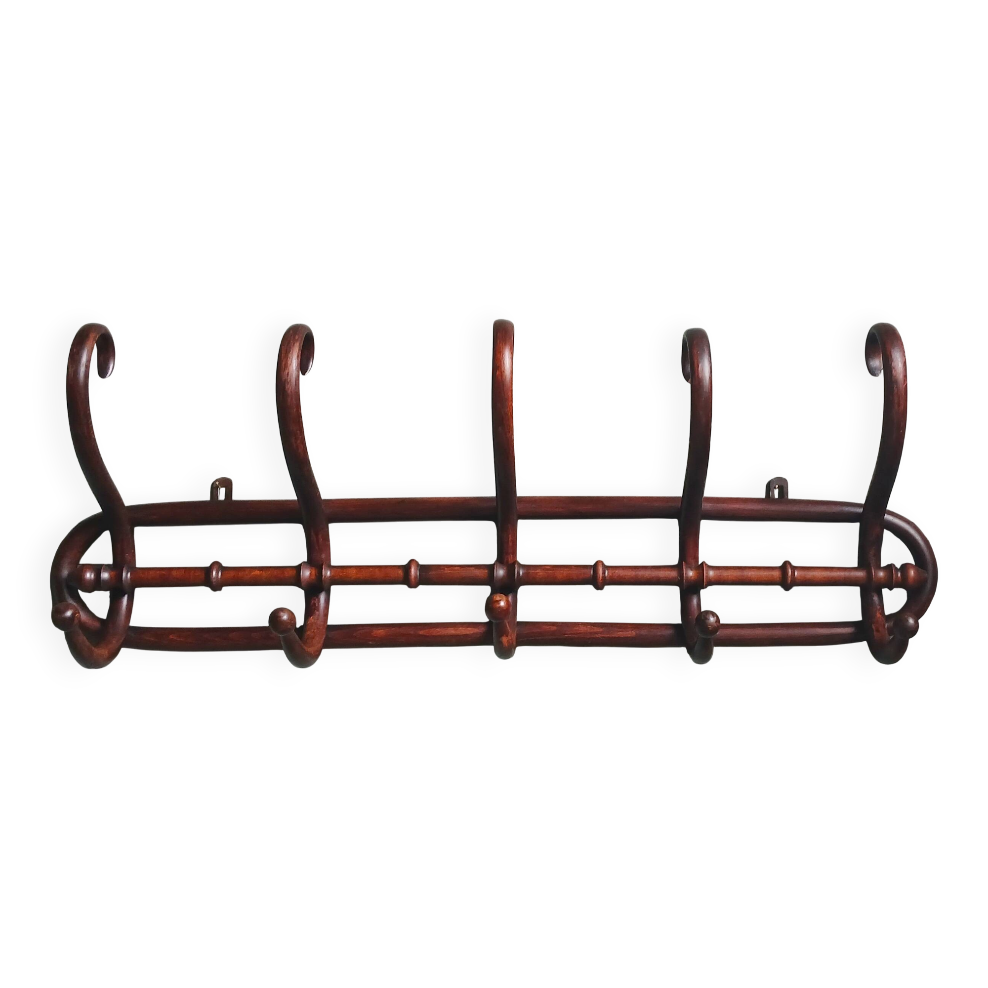 Coat rack / hat stand J&J Kohn no. 1202/5 in bent wood. Vienna 1911