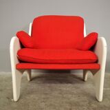 Red armchairs from the 70s